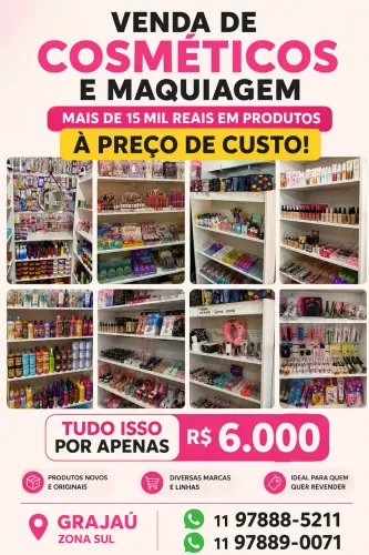 Lote completo cosméticos e maquiagem