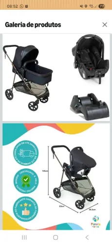  CARRINHO COM BEBE CONFORTO TRIO NAPOLI 