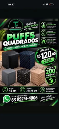 Puffs preço de custo 