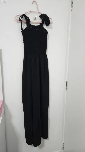 Vestido Feminino Longo de Alças<br><br><<br><br>Full<br><br>ajustáveis Lastex Elegante Verão/Inverno