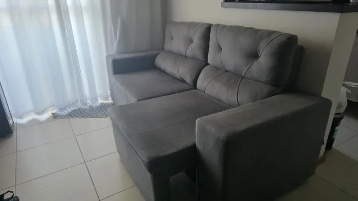 Sofá cinza 2,10m em excelente estado