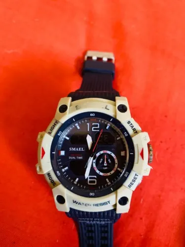 Relógio de Pulso SMAEL Impermeável Esportivo Dual Time