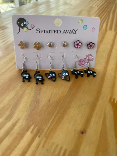 Kit 6 Pares Brincos A Viagem De Chihiro. Susuwatari. Novos!