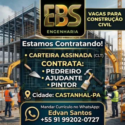 VAGA CONSTRUÇÃO CIVIL