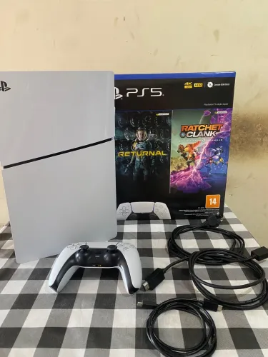 PS5 SLIM 1TB + 11 JOGOS (Black myght wukong, Resident Evil Requiem?) + NOTA FISCAL