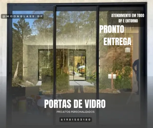 Portas de vidro sob medida no DF
