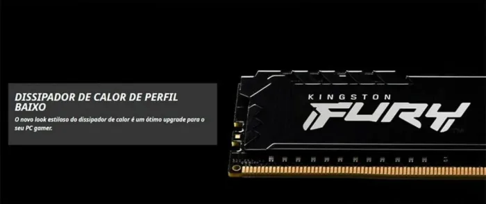 Memória RAM Kingston Fury Beast, 16GB, 3200MHz, DDR4, CL16, Preto - KF432C16BB1/16