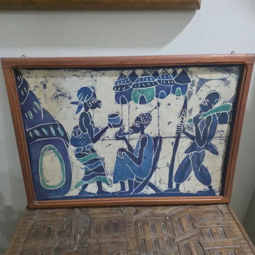 Pintura africana sobre tecido 