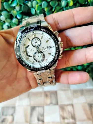 Casio Edifice funcional prateado relógio masculino