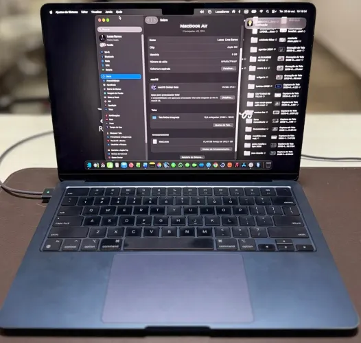 ? MacBook Air M3 2024 - 13,6? - Preto Meia-Noite - Impecável