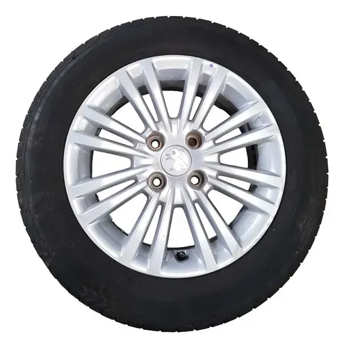 Jogo Roda Aro 15 Peugeot 208 4x108 Tala 6 Original Prata