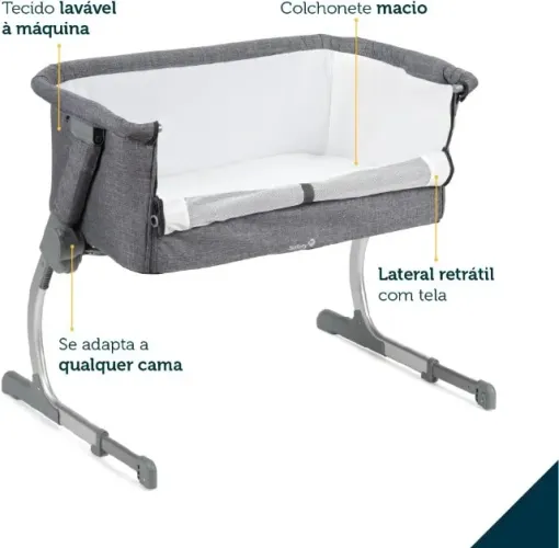 Berço Safety 1st Side By Side Grey - Usado em boas condições