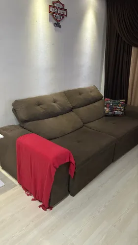 Sofá 3 lugares retrátil e reclinável