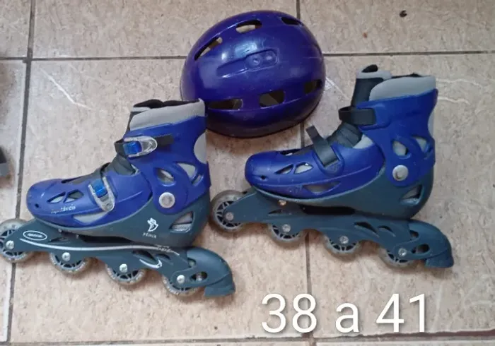 patins radicais ajustáveis com capacete