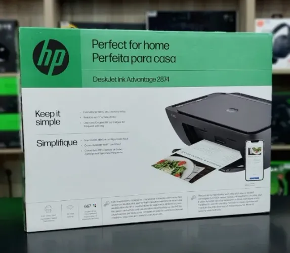 Impressora HP Multifuncional 2874 - Nova/ Na Caixa