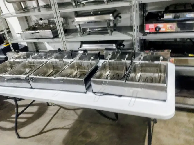 Lote de 04 Fritadeiras Industrial 02 Cubas Inox