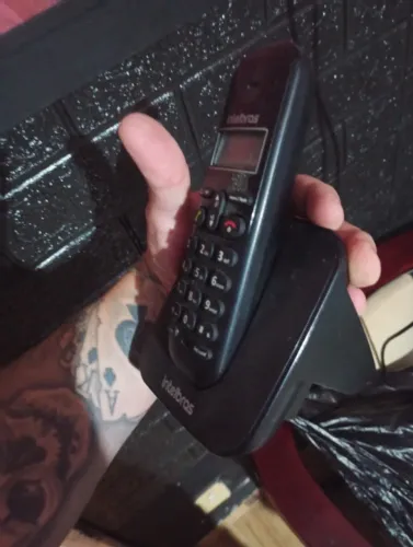 Telefone sem fio Intelbras preto