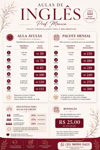 Aulas de inglês