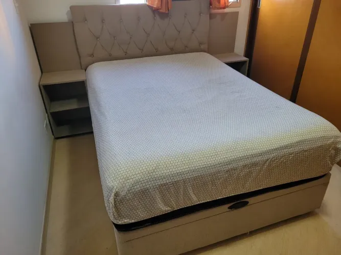 Cama box baú com cabeceira
