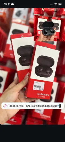 Fone Bluetooth AirDots Pro TWS Sem Fio