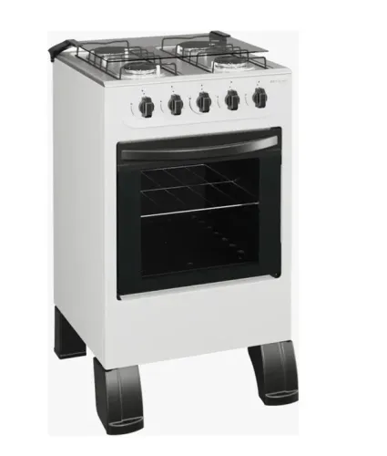 Fogão 4 Bocas com Mesa Inox e Forno Easy Clean - Novo na Caixa