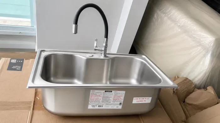 Cuba pia de cozinha inox com torneira