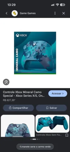 - controle Xbox série s ( especial Carmo na caixa )