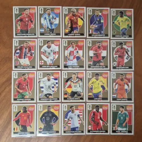 Kit 20 Figurinhas LEGENDS OURO (GOLD) Copa do Mundo 2026 - ORIGINAL PANINI