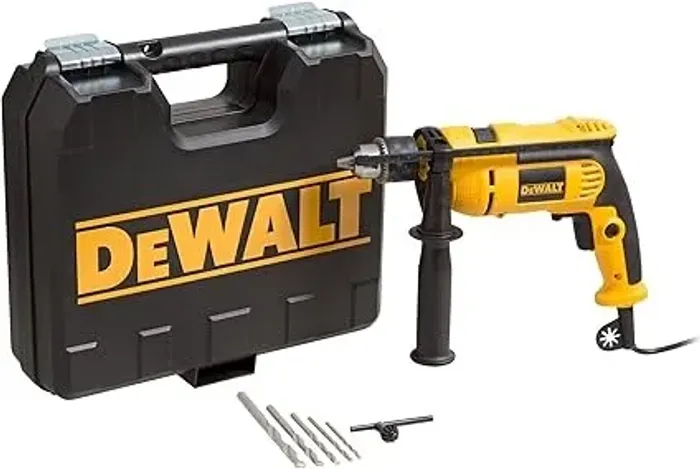 Furadeira com impacto 750w c/5 brocas e maleta ( Dewalt )