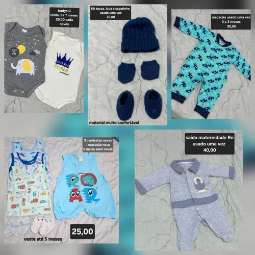 Desapegos bebê menino novos e seminovos