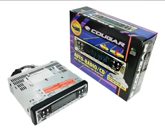 Rádio retro cd cougar car-380