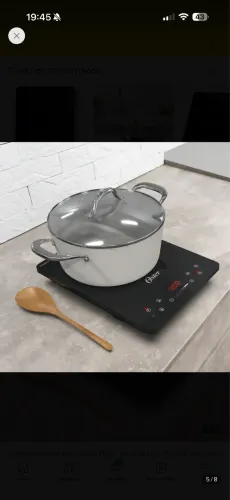 Cooktop De Indução 1 Boca Oster Touch Screen Portátil Cor Preto
