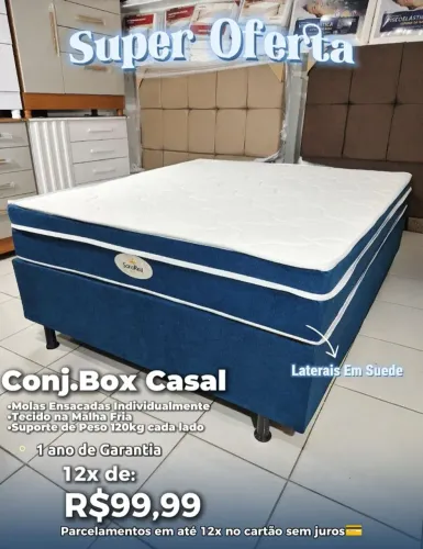Cama Box Casal Molas Ensacadas 