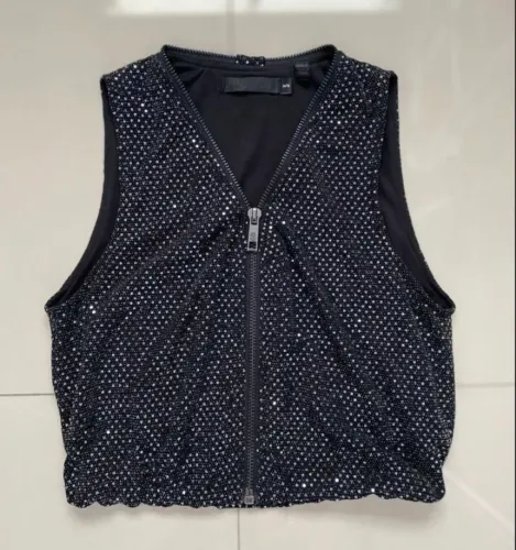 cropped colete preto - john john