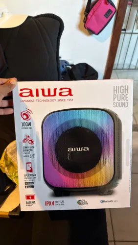 ? CAIXA DE SOM AIWA PARTY BOX - 100W RMS ?