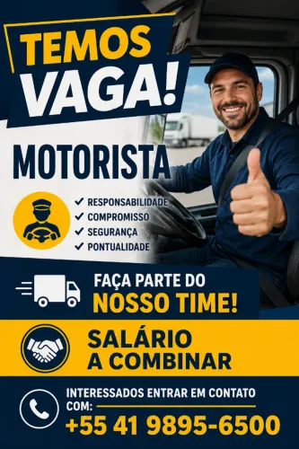 VAGA MOTORISTA