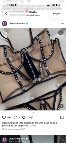 Conjunto bordado uiara TAM G