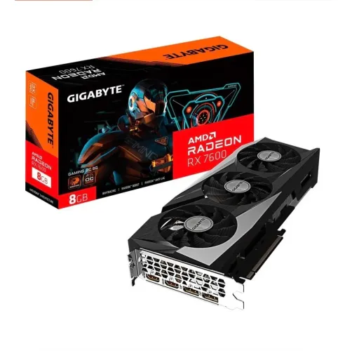 Placa de Vídeo RX 7600 8G AMD Gigabyte, 8GB, GDDR6, 128bits,