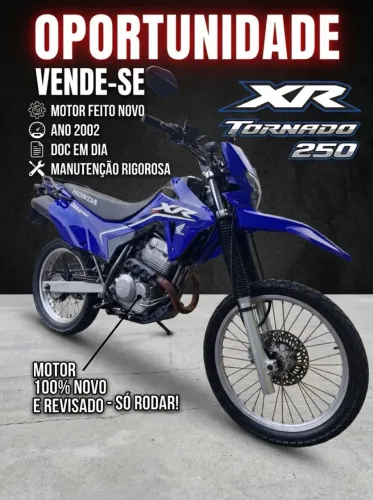 Honda tornado 250 ano 2002 com motor novo