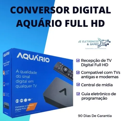 Conversor Digital Aquário Full Hd - loja física - entrega rápida