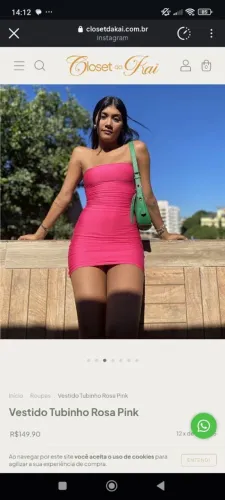 Desapego vestido tubinho na cor azul