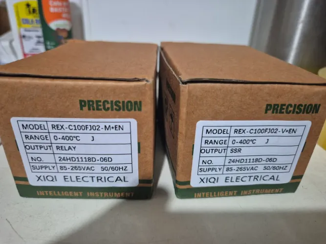 Controlador de temperatura, 0 a 400C, tipo j, saída rele ou ssr