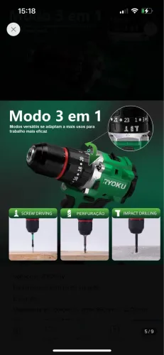 Vendo furadeira e parafusadeiraida 2 em 1