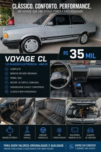 Volkswagen Voyage GL/ Special 1.6/ 1.8 (álcool) 1991