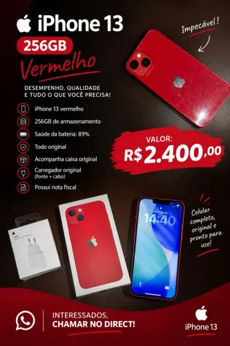IPhone 13 256gb  impecável !