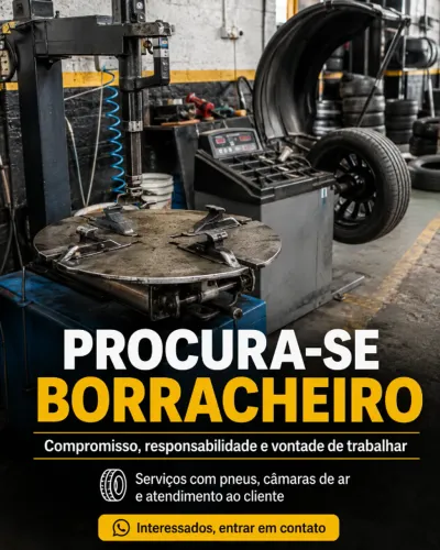 Vaga para Borracheiro - Compromisso e Responsabilidade