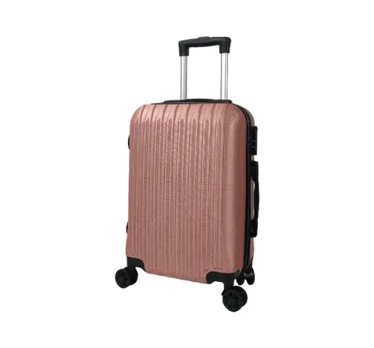 Mala de bordo Kozi Rose-gold, Rosa, mala de viagem até 10kg, leva na cabine, mala pequena