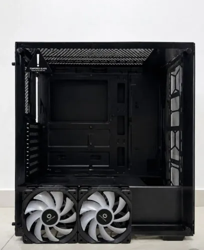 Gabinete + 2 Fans One Power (sujeito a negociação)Gamer Redragom Wheejack PRETO,GC-606BK