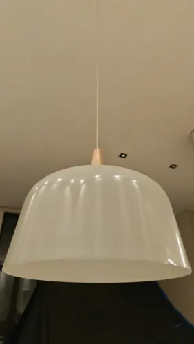 Luminária pendente cinza - 50 cm de diâmetro