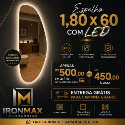 ESPELHO COM LED